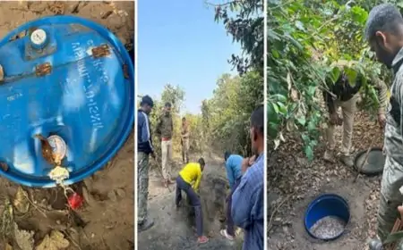 Govindpur Mini Liquor Factory: मिनी शराब फैक्ट्री का पर्दाफाश, जमीन में छिपा था हजारों लीटर महुआ घोल!