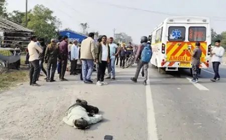 Highway Accident: गंगा होटल के पास हुई सड़क दुर्घटना में बुजुर्ग की मौत, बाइक सवार और टेम्पो चालक फरार!