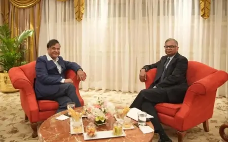 TATA Sons and assam CM Meet: असम का निवेशकों को आकर्षित करने का बड़ा कदम, चंद्रशेखरन को दिया आमंत्रण!