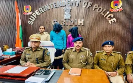 Giridih Action: गिरिडीह पुलिस ने 2 अभियुक्तों को धर दबोचा, धमकी देकर मांग रहे थे पैसे