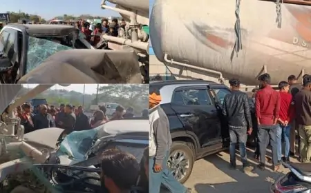 Ranchi Accident Shocking: कार और टैंकर की भीषण टक्कर, बाल-बाल बचे लोग!