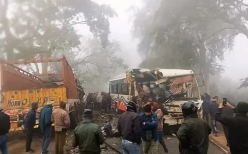 Palamu Accident: पलामू में घने कोहरे ने किया बड़ा हादसा: ट्रक और बस की टक्कर, तीन की मौत, दर्जनों घायल