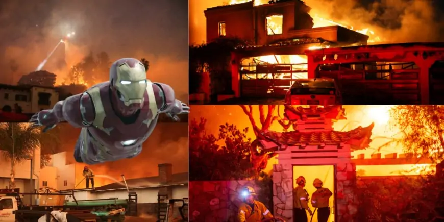 Los Angeles Fire : IRON MAN आग की खौफ से घर छोड़ फरार