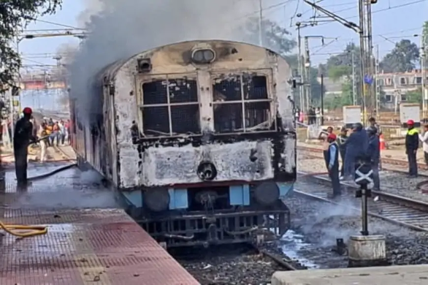 Dhanbad Train Fire- रेलवे इंस्पेक्शन ट्रेन में लगी आग, कई ट्रेनों का परिचालन प्रभावित