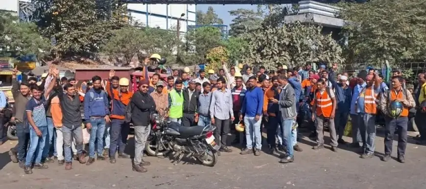 Tata Steel Strike: टाटा स्टील ठेका कर्मचारियों ने गेट पर किया हंगामा, जानिए क्या है पूरा मामला!