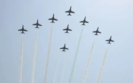 Ranchi Airshow: आसमान में जेट विमानों का देशभक्ति से लबरेज़ शो, सूर्यकिरण की गूंज ने रांची को किया रोमांचित!