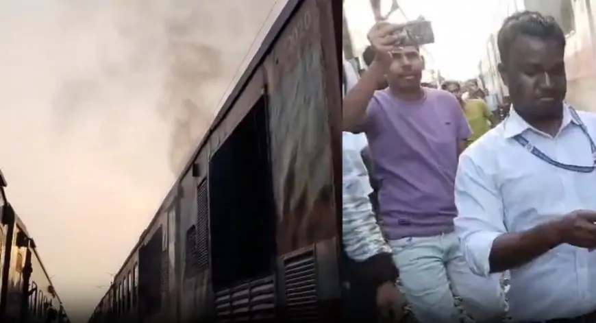 Begusarai Train Fire: चलती ट्रेन में लगी आग, कूदते दिखे दहशत में यात्री, बाल-बाल बचे सैकड़ों जान