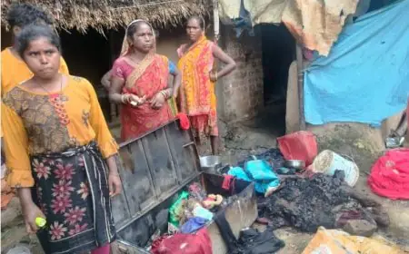 Baharagora Fire Accident : खेत में काम करते समय घर में लगी आग, मिनटों में कपड़े-जेवर-राशन सब राख