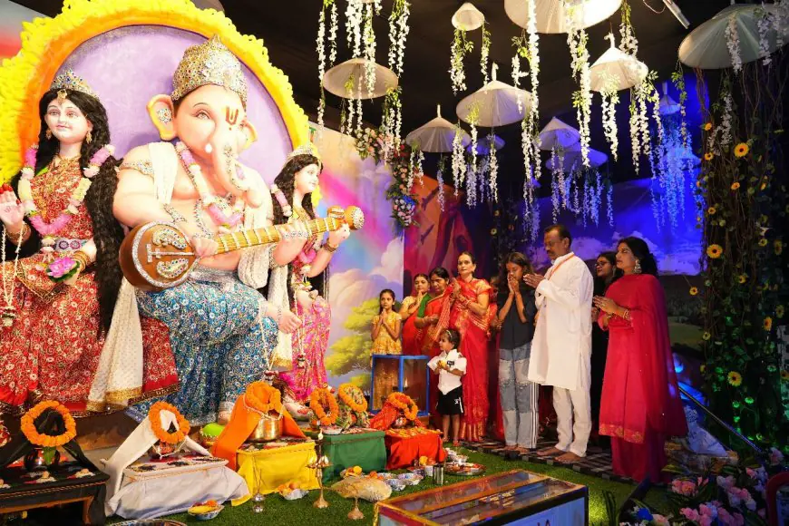 Bhilai Ganesh Chaturthi :  सेक्टर-7 दशहरा मैदान में भक्ति और उल्लास की तीसरी संध्या