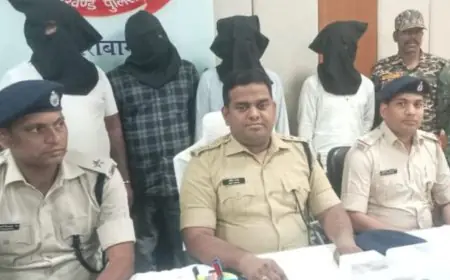 Hazaribagh Police: हजारीबाग की बरही पुलिस ने 4 हथियारबंद अपराधियों को दबोचा, बड़ी वारदात को अंजाम देने की कर रहे थे तैयारी, पिस्टल, कट्टा और जिंदा कारतूस बरामद, चेकिंग देखकर भागने की की कोशिश, क्या इनके कबूलनामे से खुलेंगे पहले की लूटपाट के राज?
