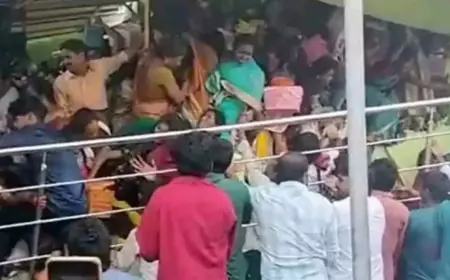 Srikakulam Stampede: श्रीकाकुलम में एकादशी के दौरान बड़ा हादसा, मंदिर में भगदड़ से 9 लोगों की दर्दनाक मौत, रेलिंग टूटी और हाहाकार