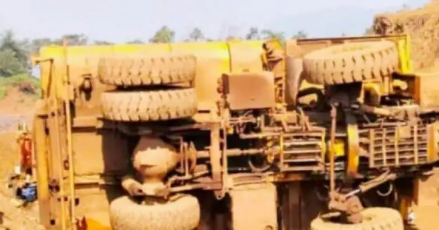 West Singhbhum  Accident: गुवा सेल खदान में 50 टन का टैंकर पलटा, सुरक्षा को लेकर सेल प्रबंधन का बड़ा राज खुला