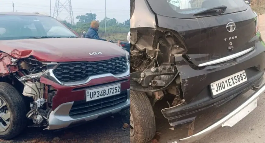 Chandil Accident: टाटा-रांची NH-33 पर चिलगू के पास 2 कारों की भयंकर टक्कर, स्पीड ब्रेकर बना हादसे का कारण, कारें पहुंची सड़क के दोनों छोर 