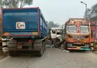 Medininagar Accident: रेडमा ओवरब्रिज पर 10 घंटे जाम, ट्रक-डंपर की टक्कर से रेलवे ट्रैक पर खतरा