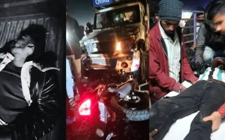 Potka Crash: भीषण भिड़ंत, पूर्व विधायक आवास के पास पिकअप ने बाइक को रौंदा, तीन दोस्त लहूलुहान, हाता मार्ग पर मची चीख-पुकार