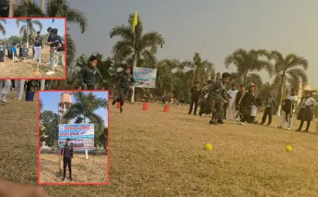 Barharwa Sports: मैदान में गूंजा शोर, राइजिंग सन इंटरनेशनल स्कूल में खिलाड़ियों का जलवा, क्रिकेट से फुटबॉल तक हाउसों में मची जीत की जंग