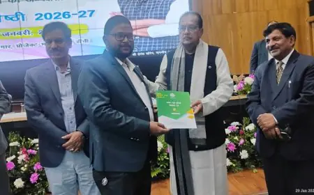 Budget Honors: अधिवक्ता ज्योतिर्मय दास को 'अबुआ दिशोम बजट' सम्मान, बहरागोड़ा के सपूत ने दिए 12 विभागों के लिए क्रांतिकारी सुझाव, मुख्यमंत्री की उपस्थिति में मिला प्रशस्ति पत्र