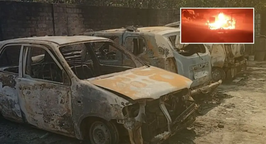 Karandih Arson: रात के अंधेरे में खूनी साजिश, करनडीह के 'कार हॉस्पिटल' में आगजनी, धू-धू कर जलीं 3 गाड़ियां, लाखों का नुकसान