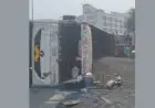 Sonari Crash: मरीन ड्राइव पर पलटा लोहे से लदा 10 चक्का ट्रक, रॉन्ग साइड से आ रही बाइकों ने मचाई तबाही, 6 घंटे बाद जागी पुलिस