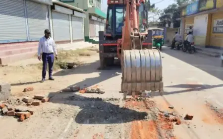 Chandil Action: कपाली में अवैध ब्रेकर पर चला प्रशासन का बुलडोजर, मुख्य सड़क को किया समतल, राहगीरों के लिए बिछाया गया था मौत का जाल