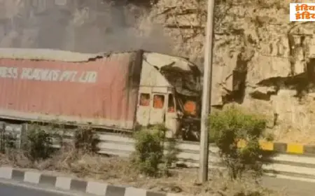 Ramgarh Burn: ब्रेक फेल होते ही कंटेनर बना आग का गोला, चूटूपालू घाटी में जिंदा जला ड्राइवर, टक्कर के बाद मची चीख-पुकार और 3 किमी लंबा जाम