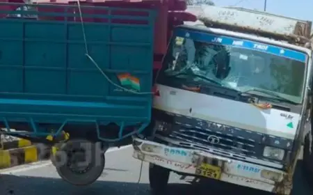 Jugsalai Crash: टाटा पिगमेंट गेट के पास 407 ट्रक का तांडव, जुस्को वाहन को पीछे से मारी भीषण टक्कर और डिवाइडर पर चढ़ी गाड़ी, नशे में धुत ड्राइवर ने मचाया कोहराम