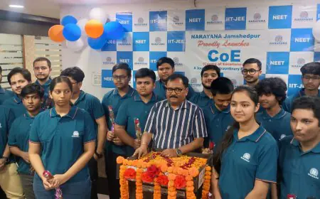 JEE Main Result : नारायणा जमशेदपुर के मुकुल महतो बने कोल्हान टॉपर, JEE Main 2026 में संस्थान का महाधमाका, 108 छात्रों ने पार किया 90 परसेंटाइल का जादुई आंकड़ा