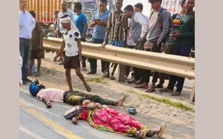 Bahragora Accident: मटिहाना फ्लाइओवर पर काल बनी लापरवाही, खड़े वाहन से टकराई बाइक और उड़ गए परखच्चे