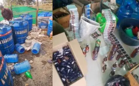Ranchi Raid: रांची में निकाय चुनाव से पहले नकली शराब का महाजाल ध्वस्त, मांडर में पकड़ी गई ब्रांडेड बोतलों वाली मिनी फैक्टरी, 7 तस्कर गिरफ्तार