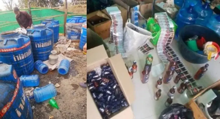 Ranchi Raid: रांची में निकाय चुनाव से पहले नकली शराब का महाजाल ध्वस्त, मांडर में पकड़ी गई ब्रांडेड बोतलों वाली मिनी फैक्टरी, 7 तस्कर गिरफ्तार
