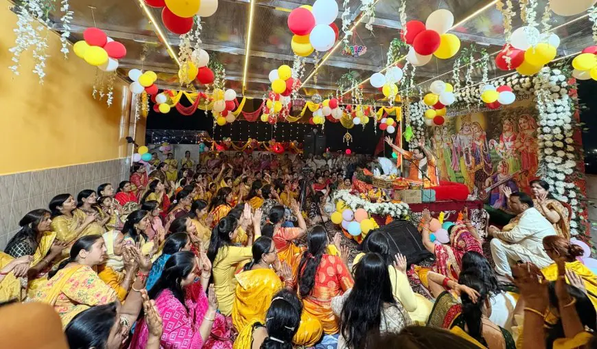 Golmuri Devotion: गोलमुरी में गूंजा 'नंद के आनंद भयो', कृष्ण जन्मोत्सव पर झूम उठे श्रद्धालु, आचार्य सुरेश ने बताया दुष्टों के संहार का रहस्य