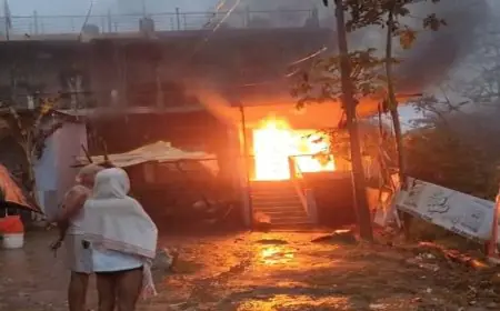 Palamu Fire :  पलामू में जलकर खाक हुई किराना दुकान, तड़के 10 लाख का सामान राख, 2 डीप फ्रीजर भी जले