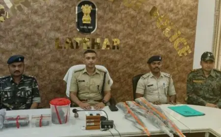 Latehar Raid:  लातेहार के मिरचैया जंगल में जमीन फाड़कर निकले घातक हथियार, इंसास राइफल और भारी गोला-बारूद बरामद