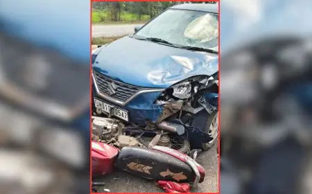 Baharagora Accident:  बहरागोड़ा NH-49 पर भीषण सड़क हादसा, बलेनो कार ने बाइक को उड़ाया, महिला की हालत नाजुक