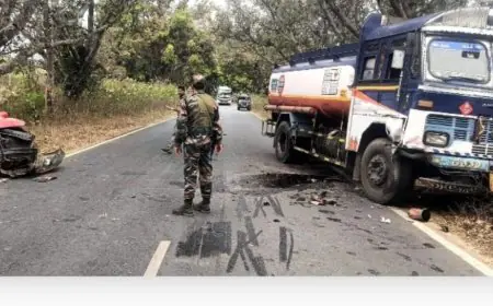 Khunti Accident : खूंटी में तेल टैंकर और कार की आमने-सामने भिड़ंत, कोचांग और बंदगांव के चार लोग घायल, दो की हालत नाजुक