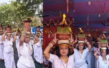 Jawara Puja 2026: सोनारी में जँवारा पूजा का भव्य विसर्जन, माँ बम्लेश्वरी के जयघोष से गूँजा जमशेदपुर, उमड़ा श्रद्धालुओं का सैलाब