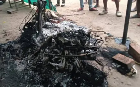 Seraikela Arson: सरायकेला में नई स्कूटी को बदमाशों ने आधी रात लगाई आग, 18 मार्च को ही शोरूम से आई थी घर, रंजिश या साजिश?
