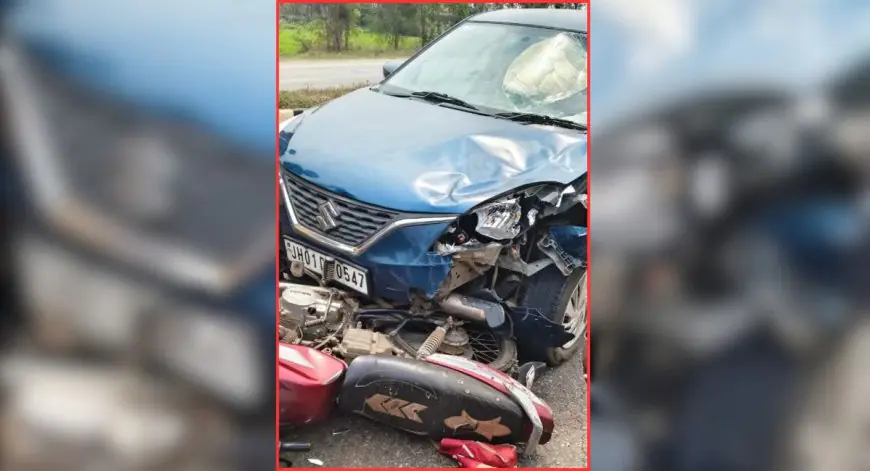 Baharagora Accident:  बहरागोड़ा NH-49 पर भीषण सड़क हादसा, बलेनो कार ने बाइक को उड़ाया, महिला की हालत नाजुक