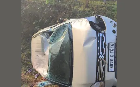 Ramgarh Accident: रजरप्पा मुख्य मार्ग पर अनियंत्रित होकर गड्ढे में गिरी बिहार की कार, बाल-बाल बचे श्रद्धालु, बोतल मोड़ पर मची चीख-पुकार
