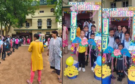 Xavier Public School Govindpur : छोटा गोविंदपुर के जेवियर पब्लिक स्कूल में नए सत्र का शानदार आगाज, तिलक लगाकर हुआ छात्रों का स्वागत, रंग-बिरंगे गुब्बारों से महका कैंपस