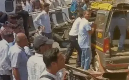 Thane Tragedy : ठाणे में वैन और ट्रक की आमने-सामने भिड़ंत, 11 लोगों की दर्दनाक मौत, रैता ब्रिज पर मची चीख-पुकार