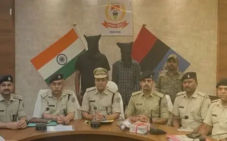 Patratu Arrest: हथियार बरामद: पतरातू में राहुल दुबे गैंग के 2 गुर्गे लोडेड कारबाइन के साथ गिरफ्तार