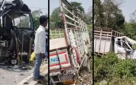 Seraikela Road Horror: भादूडीह में ट्रेलर ने मचाया तांडव, बस और बाइक को रौंदा, 6 लोग जिंदगी और मौत के बीच