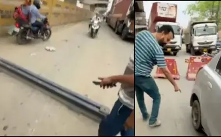 Jamshedpur Nightmare: एलिवेटेड कॉरिडोर से गिरा सैकड़ों किलो का एंगल, कार सवार परिवार बाल-बाल बचा