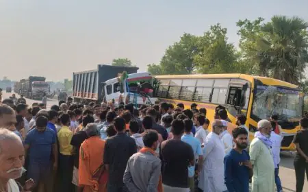 Palamu Dumper Tragedy: स्कूल बस में बच्चों को चढ़ा रहे हेल्पर को डंपर ने कुचला, मौत