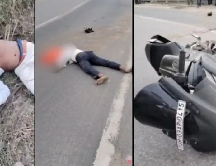 Ranchi Tragedy: सिकिदरी घाटी में मौत का तांडव, अज्ञात वाहन ने बाइक सवारों को रौंदा, मौके पर ही थमी दो जिंदगी, JH03AP-0415 बाइक के उड़े परखच्चे
