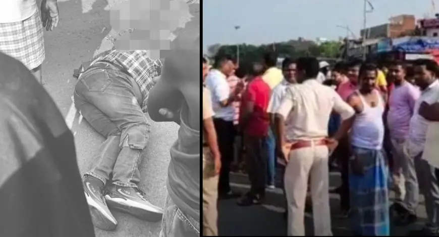 Sitaramdera Accident : सीतारामडेरा में ट्रेलर ने बाइक सवार को रौंदा, युवक के सिर पर चढ़ा चक्का, मौके पर मौत के बाद भारी बवाल और सड़क जाम