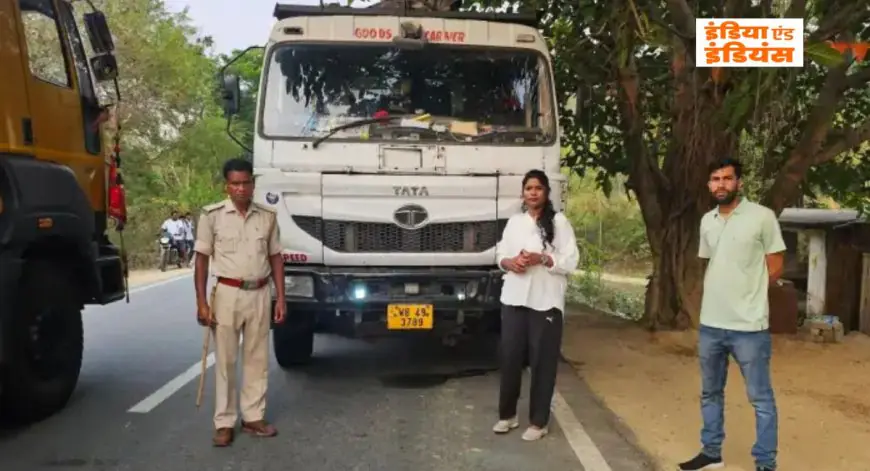 Potka Sting : सोहदा में 500 गिट्टी लदा हाइवा जब्त, चालक फरार