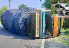 Potka Truck Car Crash: टाटा हाता मुख्य मार्ग पर मारुति कार और 609 ट्रक की भीषण टक्कर, दोनों पलटे, पांच घायल