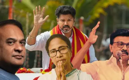 Election Updates: बंगाल में भाजपा का ऐतिहासिक उदय, तमिलनाडु में थलपति विजय ने स्टालिन को हराया, हिमंत का असम में 'महा-शतक'
